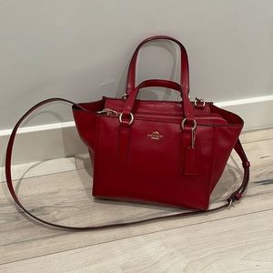 Red Coach crossbody satchel gently used